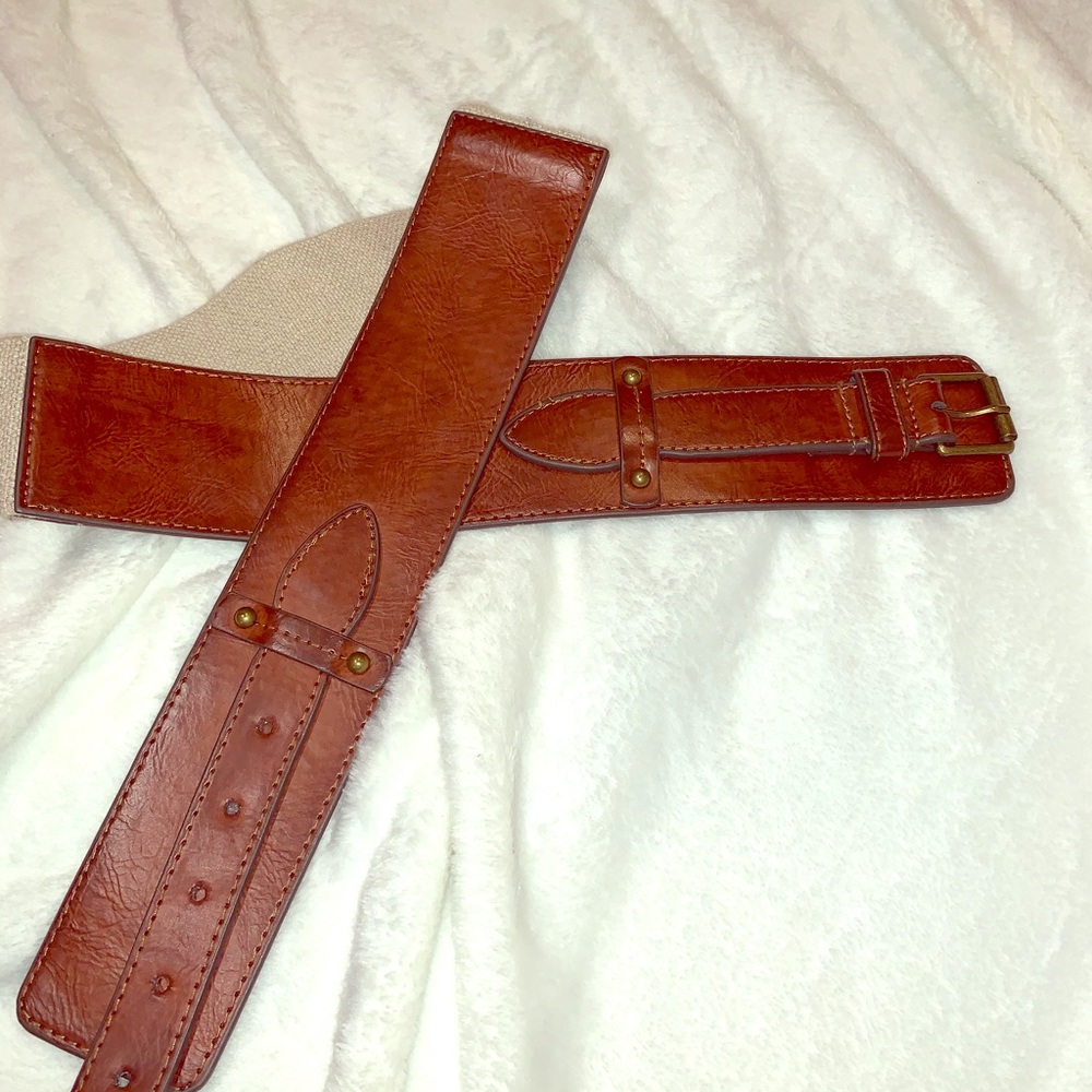 Leather and jute belt